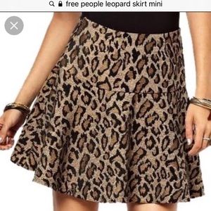Free people Leopard mini skirt (dressy or costume)